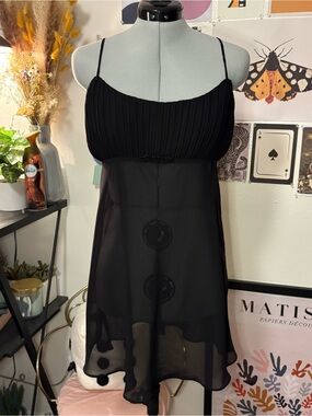 Flora Nikrooz Black Mesh Dress - L